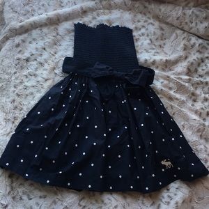 Abercrombie & Fitch navy polka mini dress XS